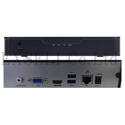 ネットワークビデオレコーダー(4ch対応NVR、2TBのHDD×1個)